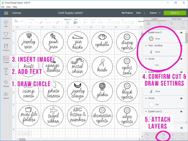 Designing Sticker Labels in Cricut Design Space