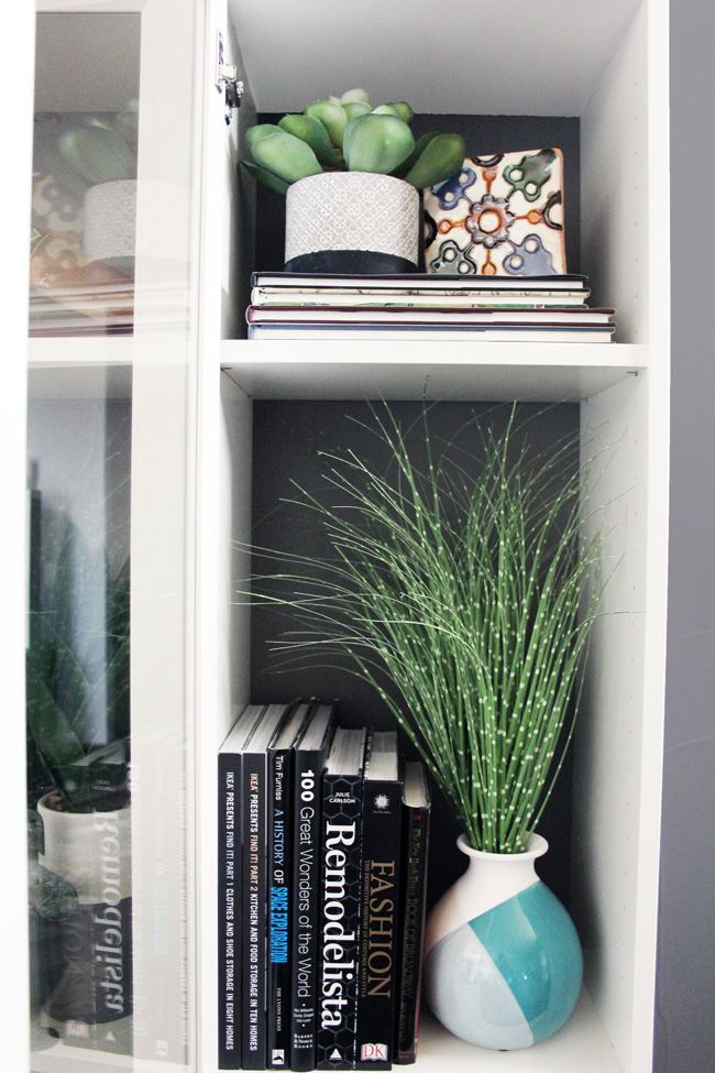 Ikea Billy Bookcase Hack with contrasting paint