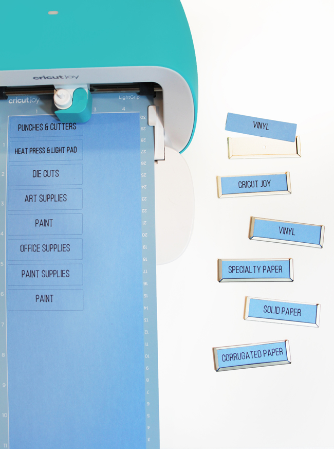 Cutting labels with Cricut Joy for Bigso adhesive label holders