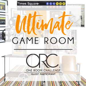 Game Room Design Plans for the One Room Challenge