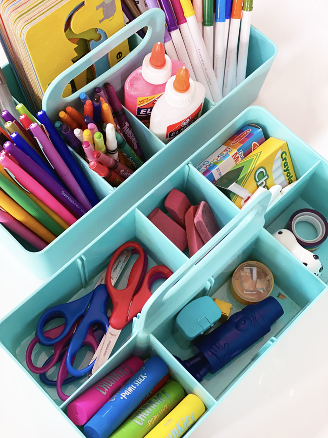 How to Organize a Kids Art Cart - Practical Perfection